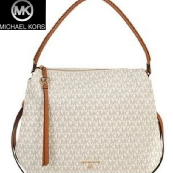 Michael Kors Handbags - Michael Kors Authentic Signature Hobo Grand Shoulder Vanilla Bag NWT NEW